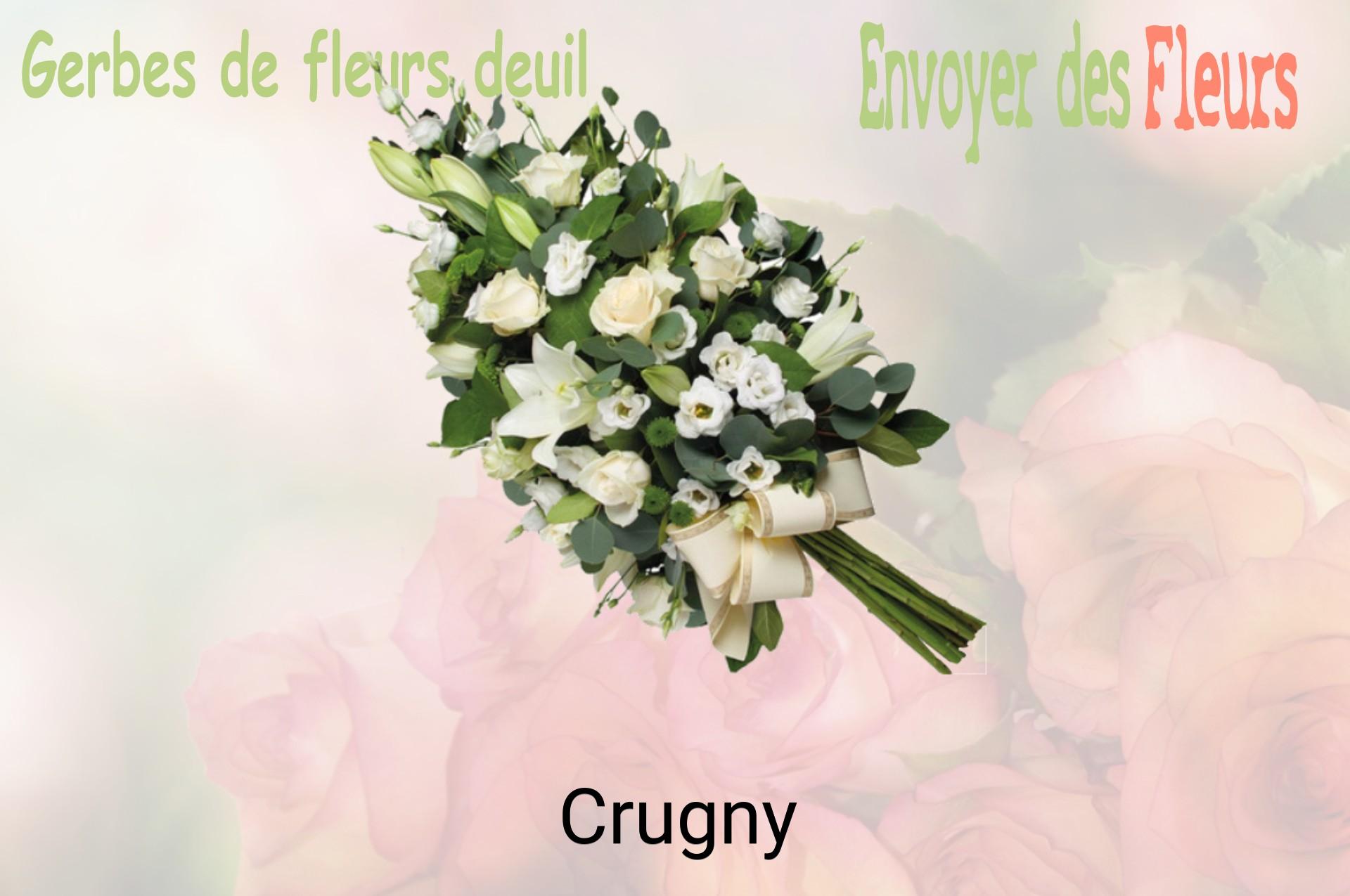 Gerbe de fleurs de deuil livrée à Crugny